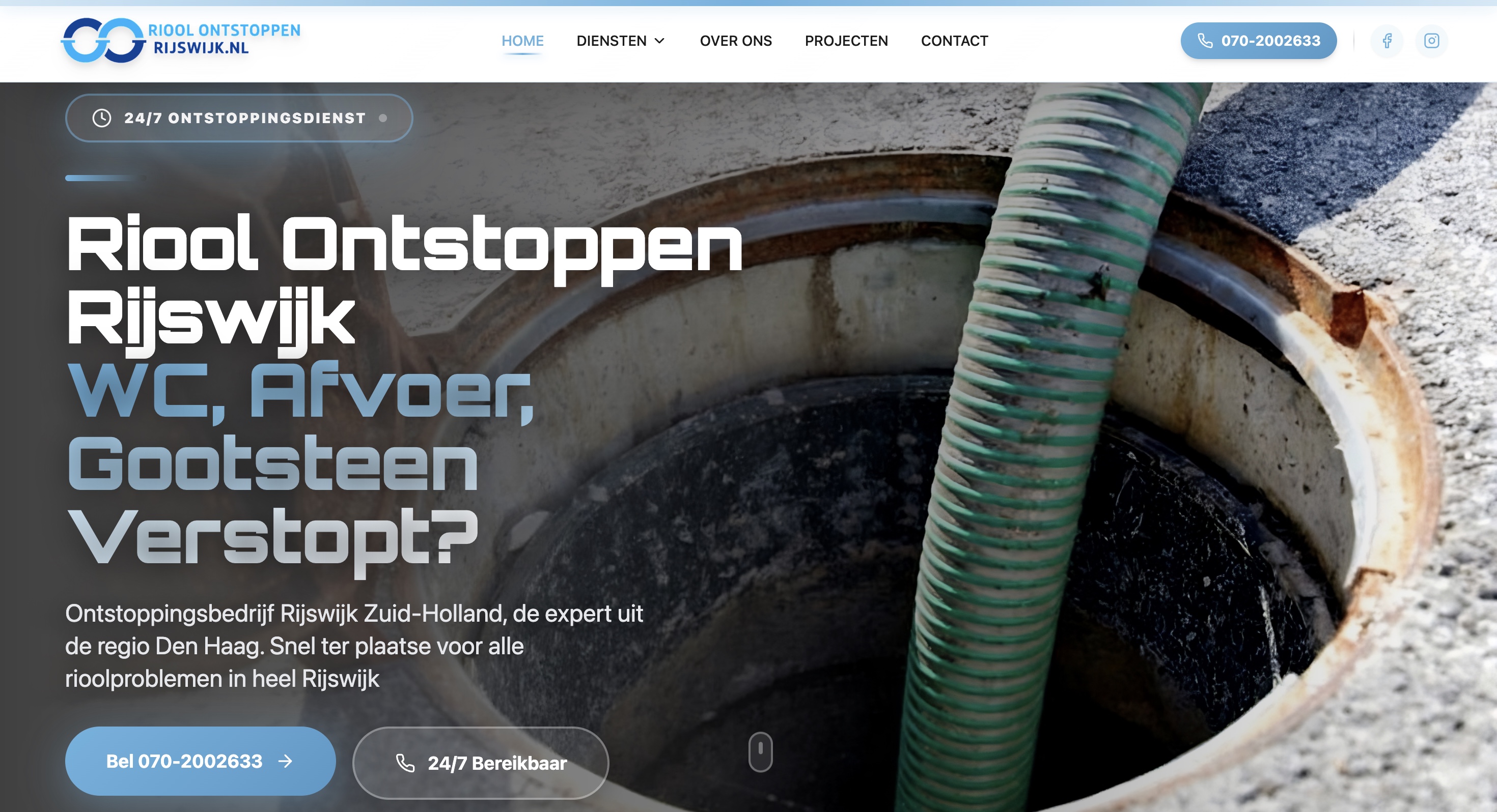 RIOOL ONTSTOPPEN RIJSWIJK